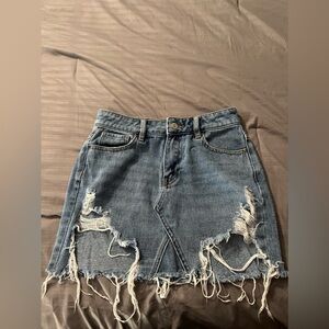 pacsun jean skirt